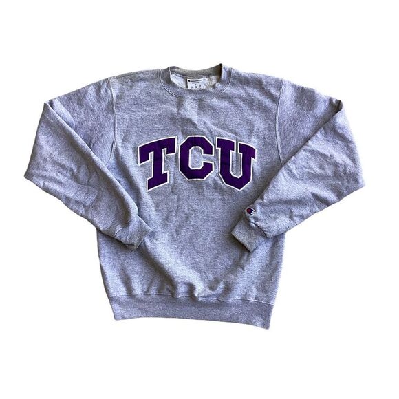 Texas Christian University Crewneck Sweatshirt Champion Size Small - Picture 1 of 3